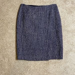 Navy blue tweed skirt